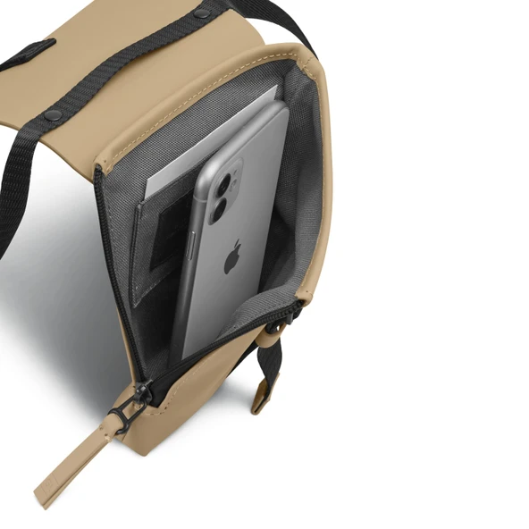 Gaston Luga Spläsh Mini Crossbody Omuz Çantası - Latte - 3