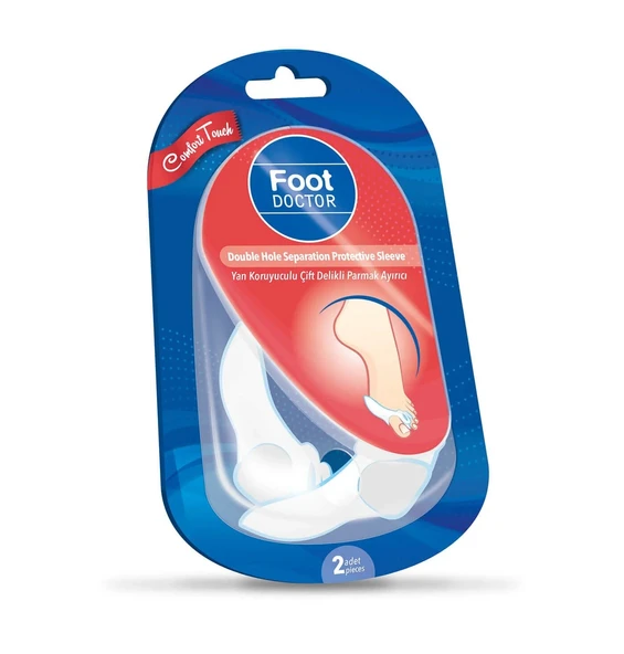 FOOT DOCTOR YAN KORUYUCULU VE ÇİFT DELİKLİ PARMAK AYIRICI ürün görseli 1