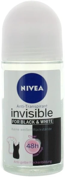 Nivea Invisible For Black & White Roll On - Kadın Deodorat Clear 50ml ürün görseli
