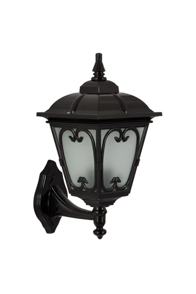 Şanlı Şanlı Teras Balkon Bahçe Duvar Lambası - Siyah Aplik - Bahçe Sarkıt Aydınlatma Boy 40 cm