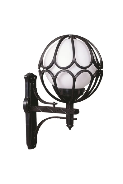 Şanlı Bahçe Aplik Aydınlatma Balkon Teras Cafe Otel Plastik Siyah Renk Aplik Boy 62cm