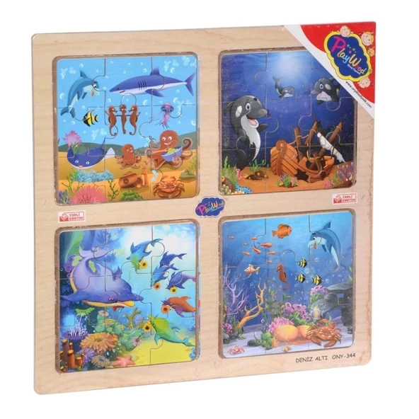 CEYLAN ADAM Nessiworld ONY-343/344/345/346 Ahşap Eğitici 4'lü Puzzle -Onyıl - Resim 5