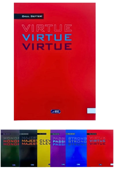 1 adet a4 boy 60 yaprak kareli defter karton kapak kenarı kırmızı çizgili ürün görseli 1