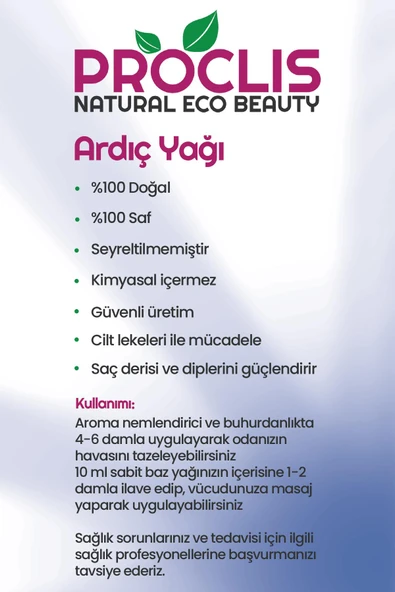 PROCLİS Ardıç Yağ, %100 Doğal Uçucu Yağ, Juniper Berry Oil 10ml Sprey Başlıklı - 5