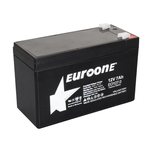 Euroone EO127.0 12 Volt 7 Amper Bakımsız Kuru Akü ürün görseli