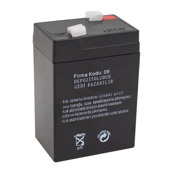 Atex AX604 6 Volt 4 AH Işıldak Aküsü (70X48X101 Mm) - Resim 2