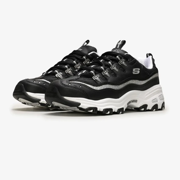 Skechers D'lites Black Silver - Resim 3