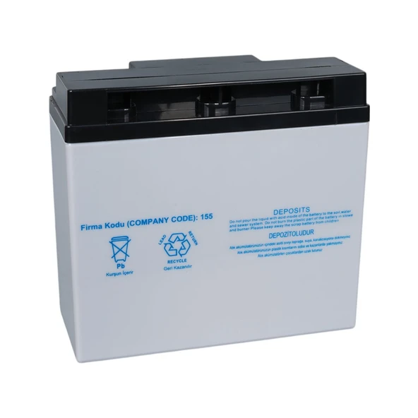 Yokohama YH-121.8 12 Volt 18 Amper Akü (181x76x167 mm) - Resim 3