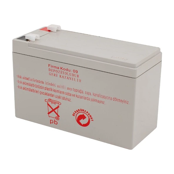 Ataba AT1290G 12 Volt 9 Amper Jel Akü - Resim 2