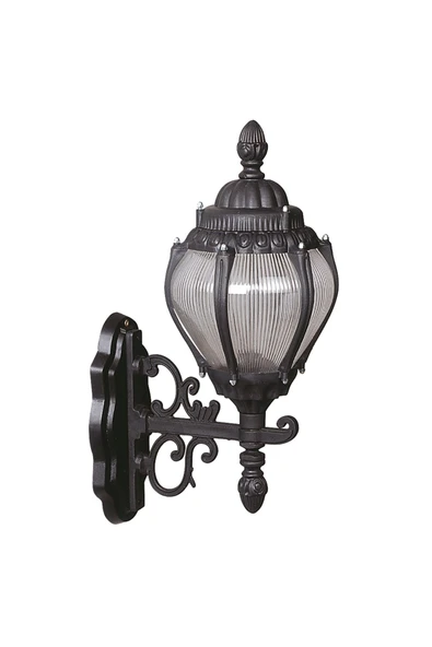 Şanlı Bahçe Aplik Aydınlatma Balkon Teras Cafe Otel Plastik Siyah Renk Aplik Boy 47cm