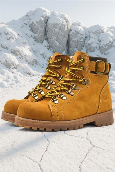 Rakerplus Griffon Hakiki Deri Sarı Kürklü Çocuk Bot ürün görseli