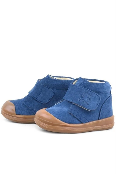 Rakerplus Yoohoo Hakiki Deri Lacivert Cırtlı Unisex Bebek Bot - 12