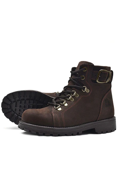 Rakerplus Griffon Hakiki Deri Fermuarlı Kışlık Çocuk Bot - Resim 6