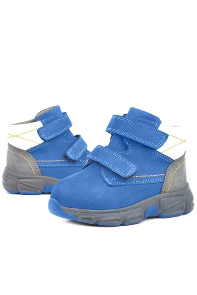 Rakerplus Hakiki Deri Mavi Bebek Spor Bot Ayakkabı - 6