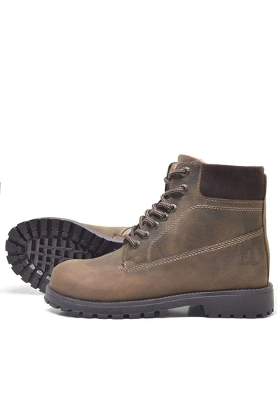 Rakerplus Neson Hakiki Deri Kum Rengi Kışlık Çocuk Bot Postal Ayakkabı - Resim 6