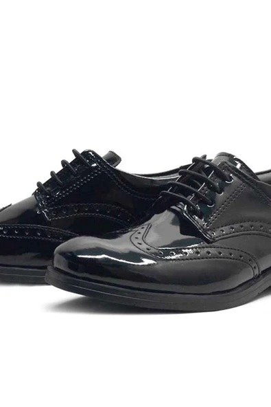 Rakerplus Titan Rugan Bağcıklı Klasik Erkek Çocuk Okul Ayakkabı - 5