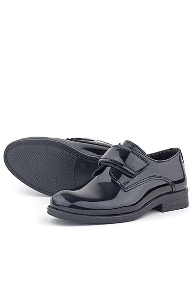 Rakerplus Siyah Rugan Cırt Cırtlı Oxford Çocuk Okul Ayakkabısı - 6