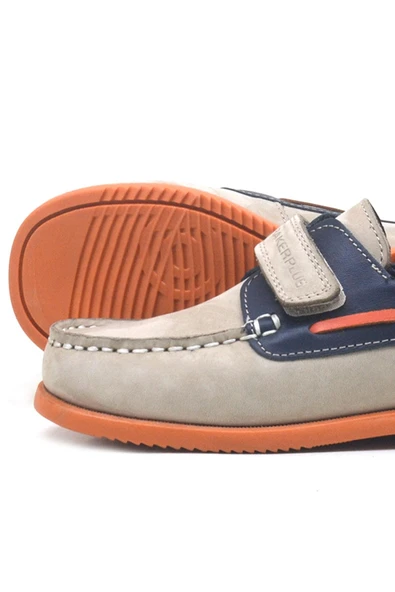 Rakerplus Simurg Hakiki Deri Lacivert Kum Rengi Erkek Çocuk Ayakkabı - Resim 7