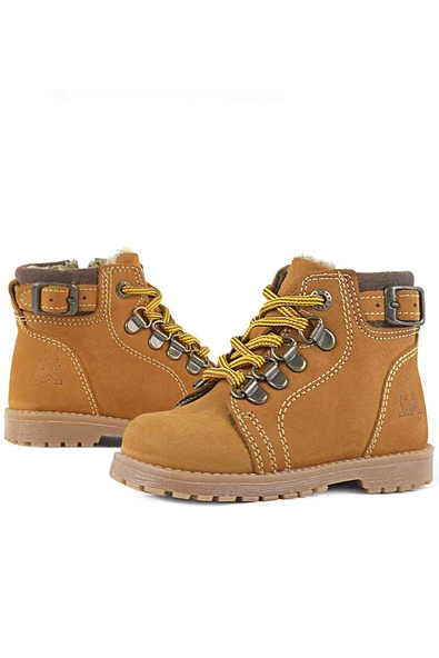 Rakerplus Griffon Hakiki Deri Sarı Kürklü Çocuk Bot - Resim 6