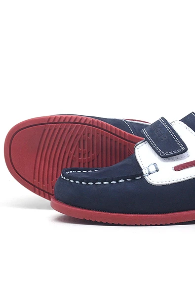 Rakerplus Simurg Hakiki Deri Lacivert Spor Erkek Çocuk Ayakkabı - Resim 7