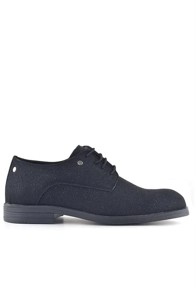 Rakerplus Siyah Simli Bağcıklı Metal Detaylı Klasik Çocuk Ayakkabı - Resim 3