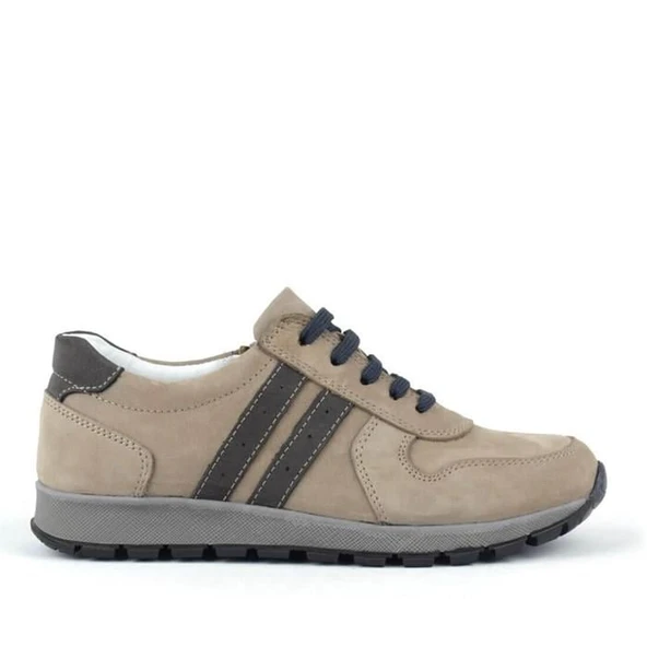 Rakerplus Deri Kum Rengi Fermuarlı Spor Ayakkabı Sneaker ürün görseli