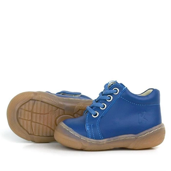 Anatomik Yumuşak Hakiki Deri Fermuarlı Lacivert Mavi Bebek Bot Ayakkabı - 4