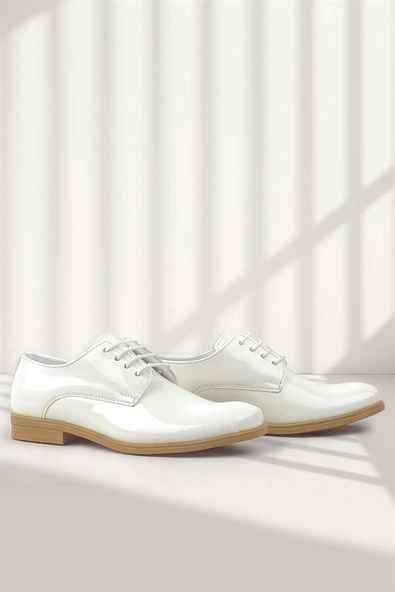 Rakerplus Krem Rugan Bağcıklı Oxford Çocuk Okul Ayakkabısı ürün görseli