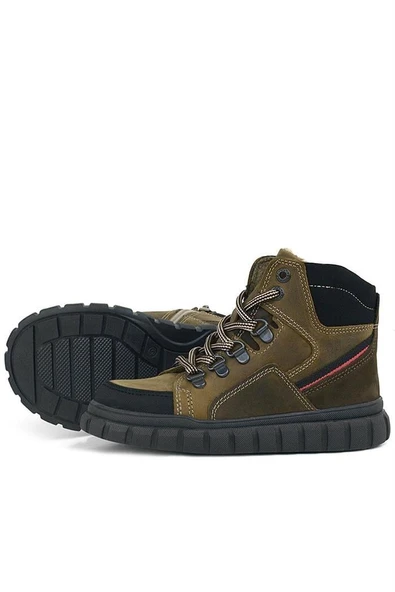 Rakerplus Hakiki Deri Kum Rengi Fermuarlı Erkek Çocuk Bot - Resim 12