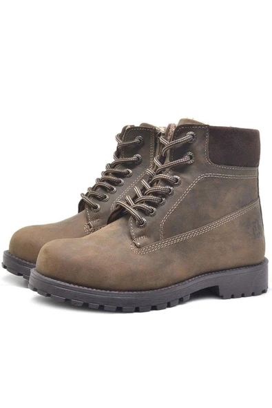 Rakerplus Neson Hakiki Deri Kum Rengi Kışlık Çocuk Bot Postal Ayakkabı - Resim 5
