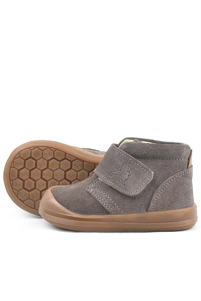 Rakerplus Yoohoo Hakiki Deri Kum Rengi Cırtlı Unisex Bebek Bot - Resim 6