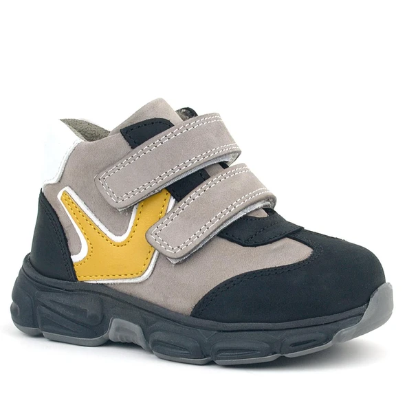 Rakerplus Hakiki Deri Gri Siyah Bebek Spor Bot Ayakkabı ürün görseli