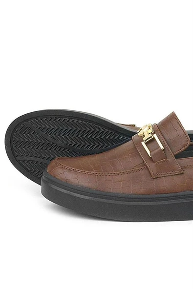 Rakerplus Taba Tokalı Loafer Çocuk Klasik Ayakkabı - Resim 6