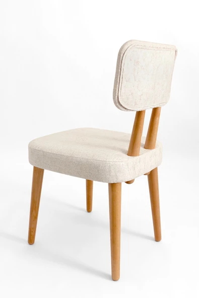 Tekli Ahşap Sandalye Kadife Arden - Resim 4