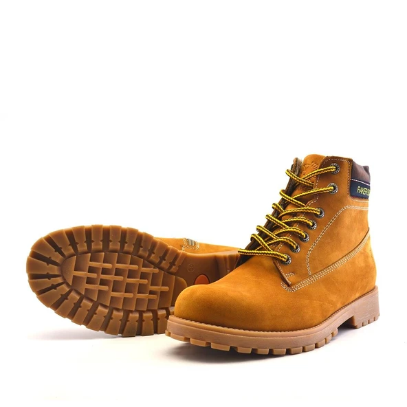 Rakerplus Neson Hakiki Deri Rahat Sarı Fermuarlı Unisex Çocuk Bot - Resim 10