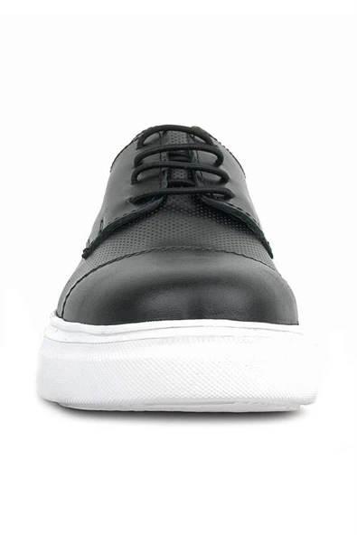 Rakerplus Hakiki Deri Siyah Yüksek Taban Çocuk Klasik Ayakkabı - Resim 4