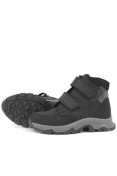 Rakerplus Trekking Hakiki Deri Siyah Cırtlı Erkek Çocuk Bot - Resim 6