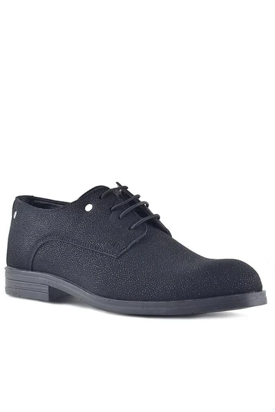 Rakerplus Siyah Simli Bağcıklı Metal Detaylı Klasik Çocuk Ayakkabı - Resim 2