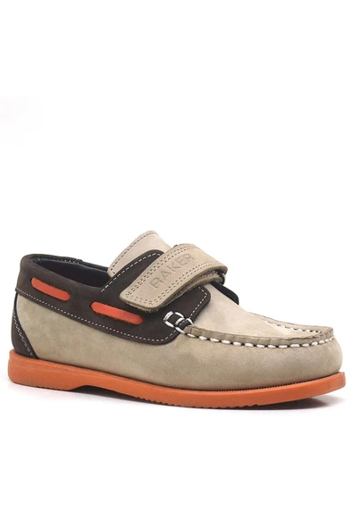 Rakerplus Simurg Hakiki Deri Kum Kahve Günlük Erkek Çocuk Ayakkabı - Resim 2