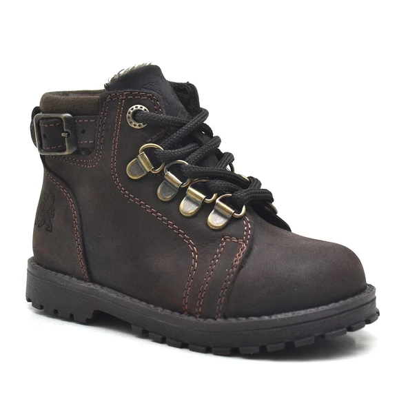 Rakerplus Griffon Hakiki Deri Fermuarlı Kışlık Çocuk Bot - Resim 11