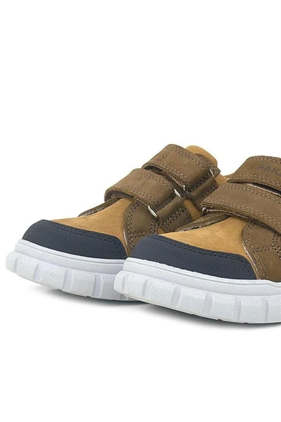 Rakerplus Hakiki Deri Kahverengi Cırtlı Çocuk Günlük Spor Okul Ayakkabı - Resim 7