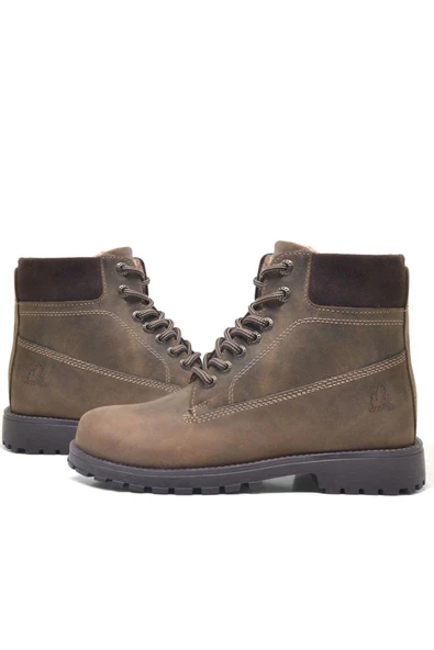 Rakerplus Neson Hakiki Deri Kum Rengi Kışlık Çocuk Bot Postal Ayakkabı - Resim 8