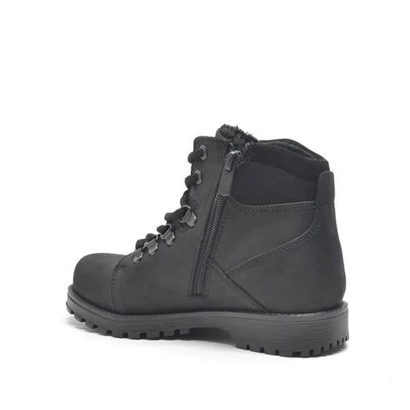 Rakerplus Hakiki Deri Siyah Fermuarlı Kürklü Çocuk Bot - Resim 8