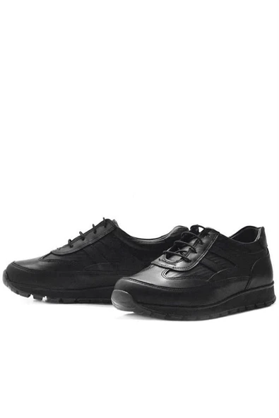 Rakerplus Hakiki Deri Siyah Bağcıklı Erkek Genç Spor Okul Ayakkabı - 4