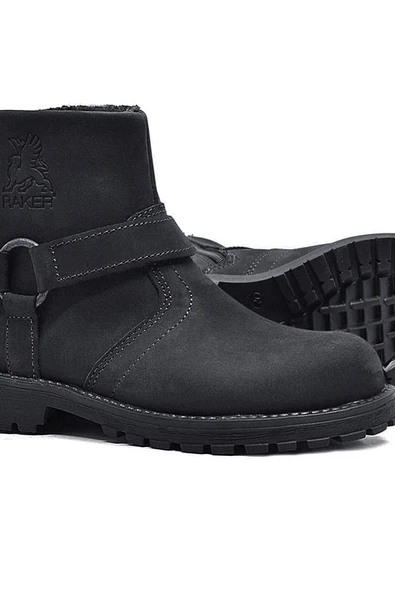 Rakerplus Chiron Hakiki Deri Fermuarlı Kışlık Çocuk Bot - Resim 7