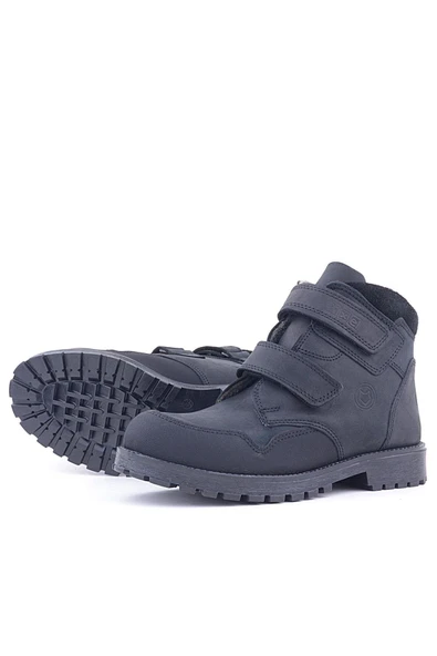 Rakerplus Pixel Hakiki Deri Siyah Nubuk Cırtlı Erkek Çocuk Bot - Resim 7