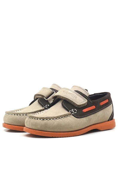 Rakerplus Simurg Hakiki Deri Kum Kahve Günlük Erkek Çocuk Ayakkabı - Resim 7