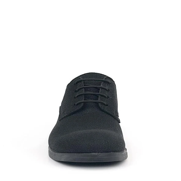 Rakerplus Siyah Simli Bağcıklı Takım Elbise Klasik Çocuk Ayakkabı - 3