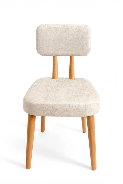 Tekli Ahşap Sandalye Kadife Arden - Resim 2