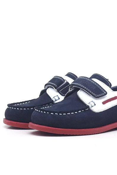 Rakerplus Simurg Hakiki Deri Lacivert Spor Erkek Çocuk Ayakkabı - Resim 6
